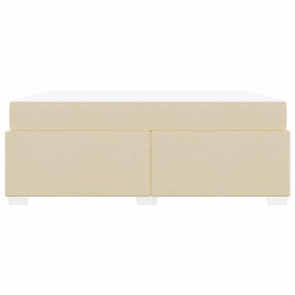 Bettgestell Creme 180 x 200 cm Stoff
