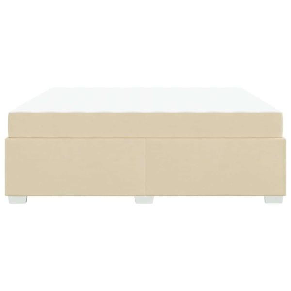 Bettgestell Creme 180 x 200 cm Stoff