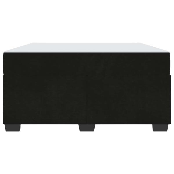 Bettgestell mit Matratze mit Matratze Schwarz 140 x 200 cm Samt