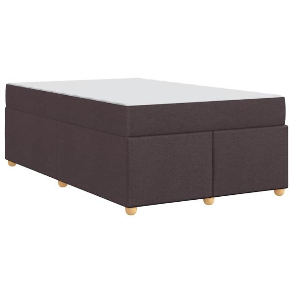 Bettgestell mit Matratze Dunkelbraun 120 x 200 cm Stoff