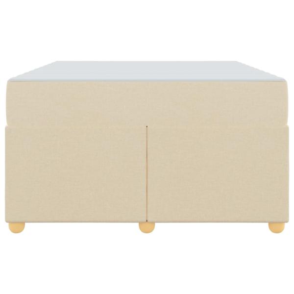 Bettgestell mit Matratze mit Matratze Creme 120 x 200 cm Stoff
