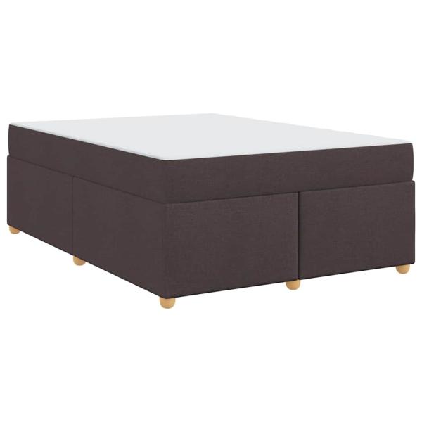 Bettgestell mit Matratze Dunkelbraun 140 x 200 cm Stoff
