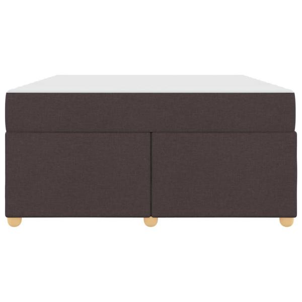Bettgestell mit Matratze Dunkelbraun 140 x 200 cm Stoff