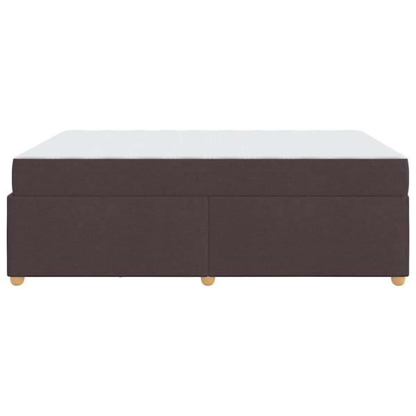 Bettgestell mit Matratze Dunkelbraun 140 x 200 cm Stoff