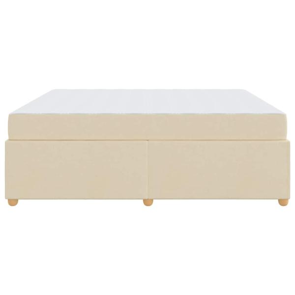 Bettgestell mit Matratze Creme 180 x 200 cm Stoff