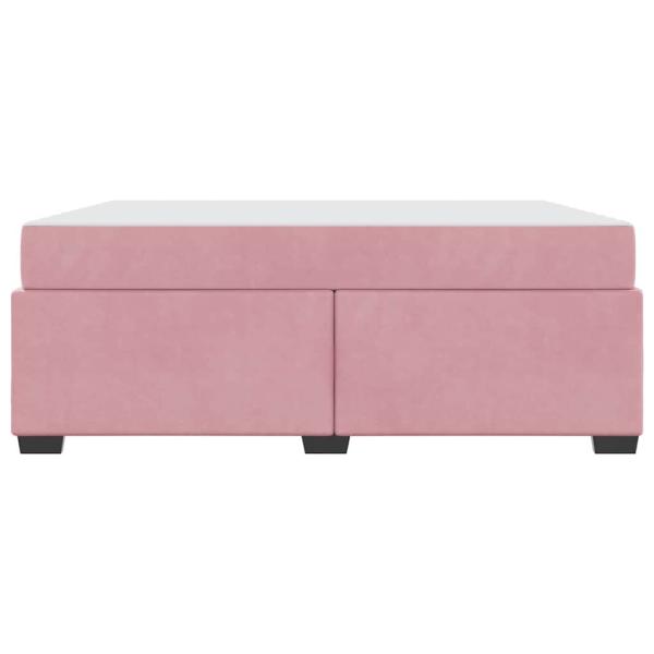 Bettgestell mit Matratze Rosa 180 x 200 cm Samt