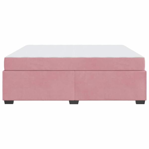 Bettgestell mit Matratze Rosa 180 x 200 cm Samt