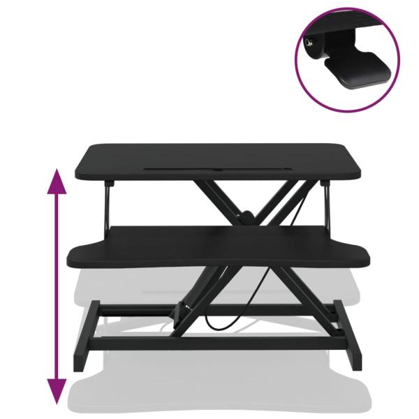 Arbeitsstation Verstellbar 60x40x(13-41,5) cm Stahl