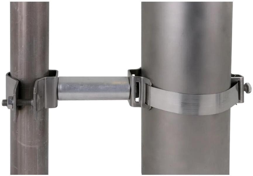 ARDEBO.de Dehn BS D40.50 DS95 SB50.300 V2A Befestigungsschelle m. DS 95mm für Rohre D 40-50mm an Sektorantennen D 50-300mm (105163)