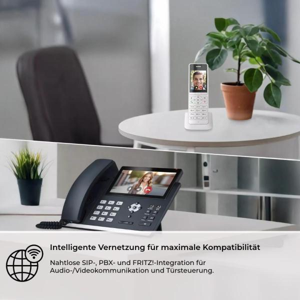 Metzler VDM10 2.0 Video Türsprechanlage Komplettset, mit HD-Kamera für 2 Familienhaus, mit austauschbarem Namensschild, LAN/POE, App, Anthrazit, V2A Edelstahl (VDM10-NEO-SET-POE-2T-AN)
