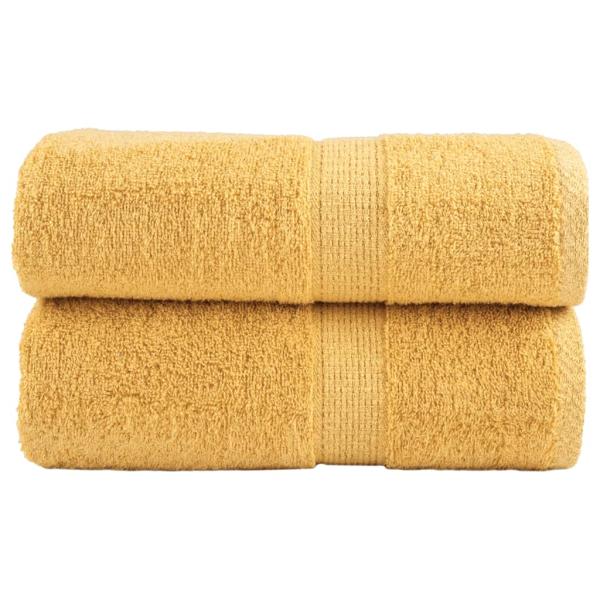 ARDEBO.de - Premium-Gästetücher SOLUND 2 Stk. Gold 30x50 cm 600 g/m²
