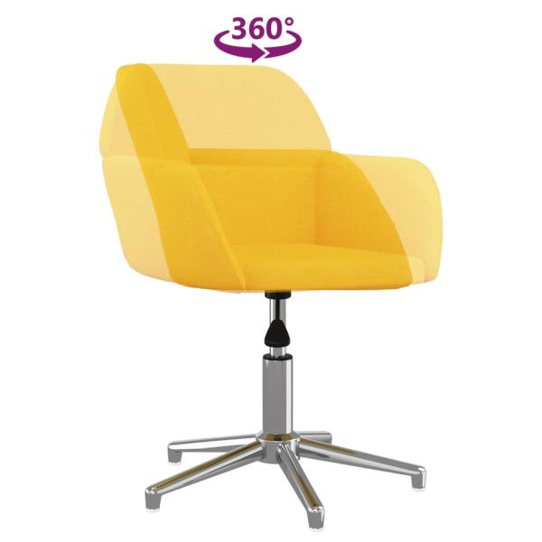 Esszimmerstühle 2 Stk. Drehbar Senfgelb Stoff