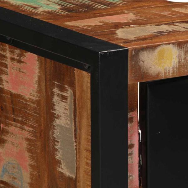 Badezimmermöbel Set mit Regal mit Tür recyceltes Massivholz