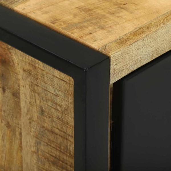 Badezimmermöbel Set mit Tür 2 pcs Braun Massives Mango-Holz