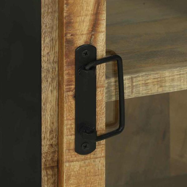 Badezimmermöbel Set mit Tür 4 pcs Braun Massives Mango-Holz