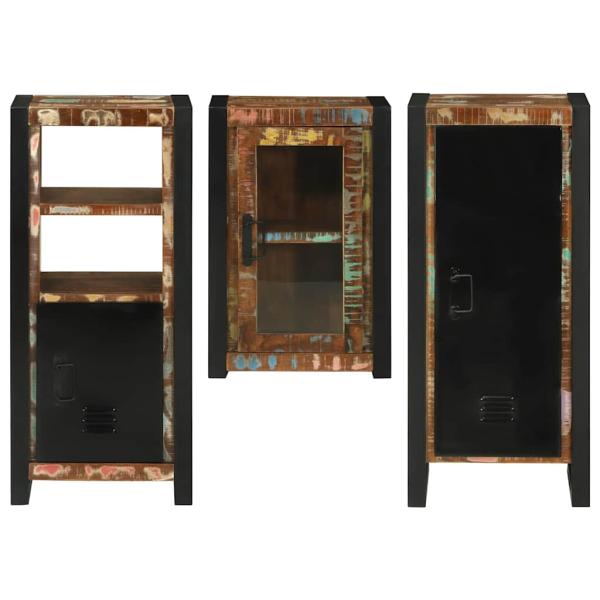 Badezimmermöbel Set 3 pcs Mehrfarbig Massives recyceltes Holz