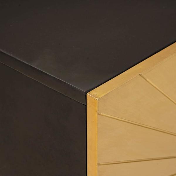 Badezimmermöbel-Sets 3 pcs Schwarz und Gold 38 x 33 x 160 cm