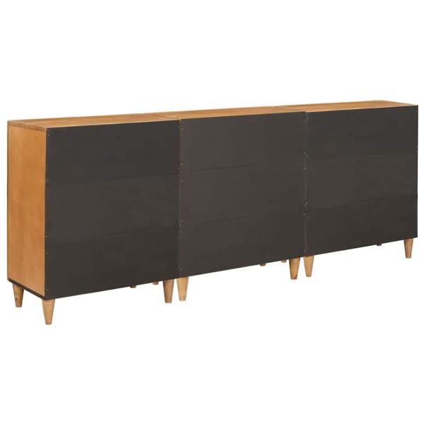 Sideboard 3 pcs Braun 60 x 33 x 75 cm massives Mangoholz