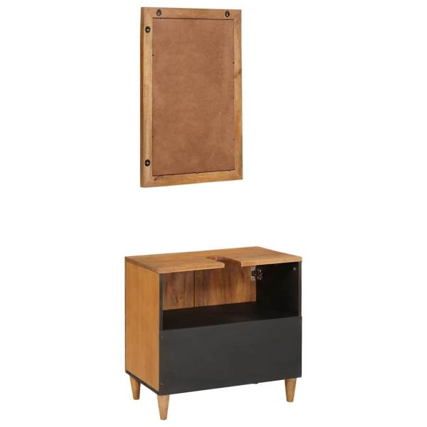 Badezimmermöbel Set Wandmontiert 2 pcs Braun 62 x 33 x 58 cm