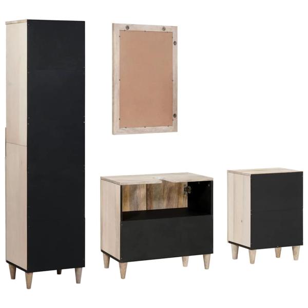 Badezimmermöbel Set mit Schubladen 4 pcs Weiß 38 x 33 x 160 cm