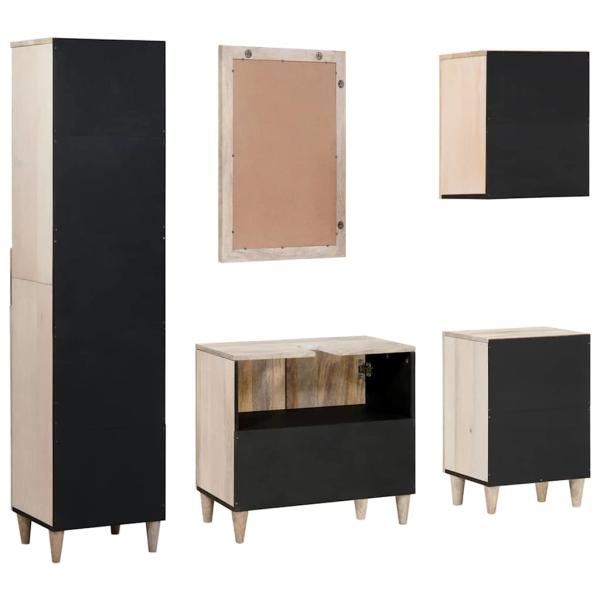 Badezimmermöbel Set mit Schubladen 5 pcs Weiß 38 x 33 x 160 cm
