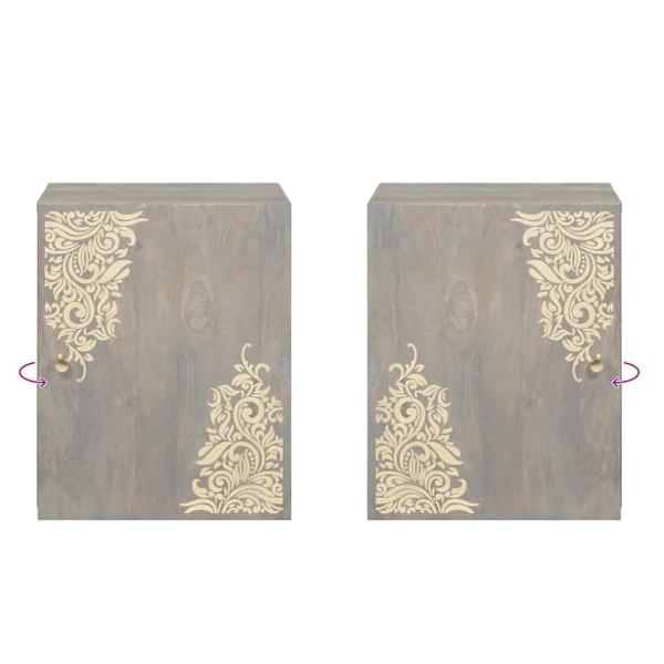 Badezimmerschrank-Set 5 stk. Grau 62 x 33 x 58 cm