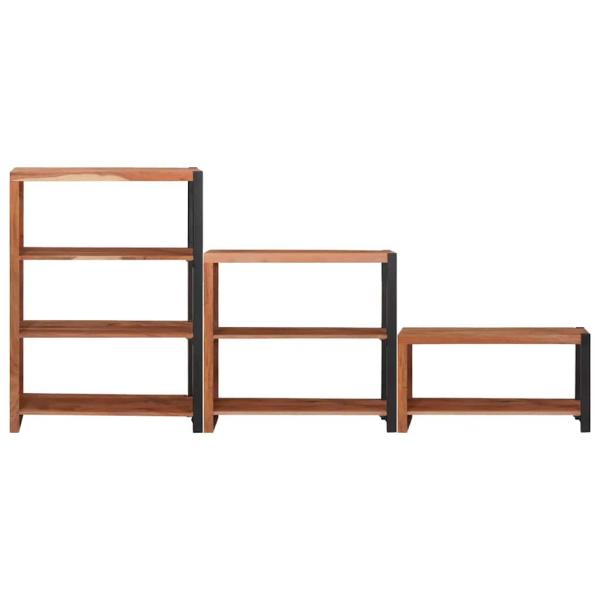 Regal 3 pcs Braun 80 x 30 x 110 cm Massivholz Akazie