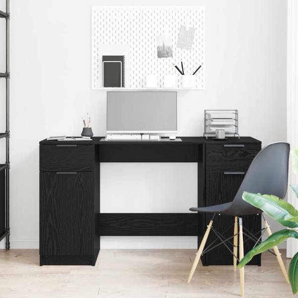 Schreibtisch Schwarze Eiche 133 x 50 x 75 cm Holzwerkstoff