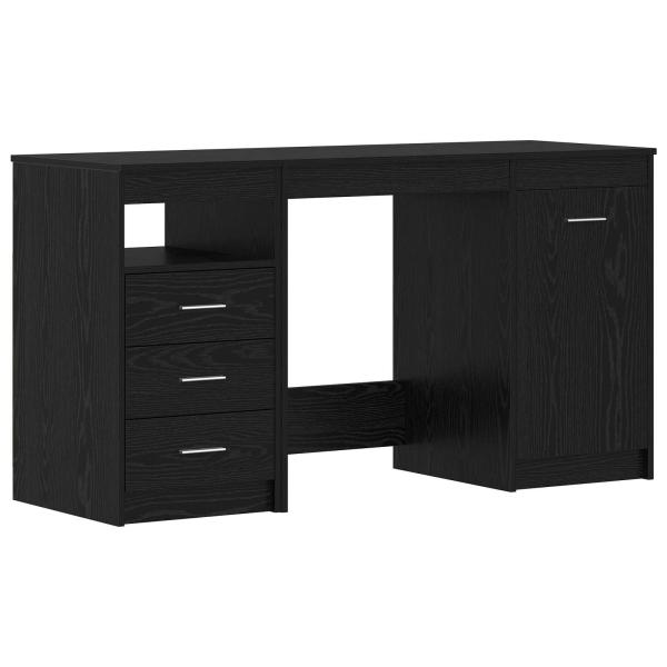 Schreibtisch 2 pcs Schwarz Eichen-Optik 140 x 50 x 76 cm