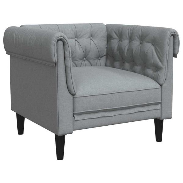 Sofa Set 3 pcs Hellgrau Stoff