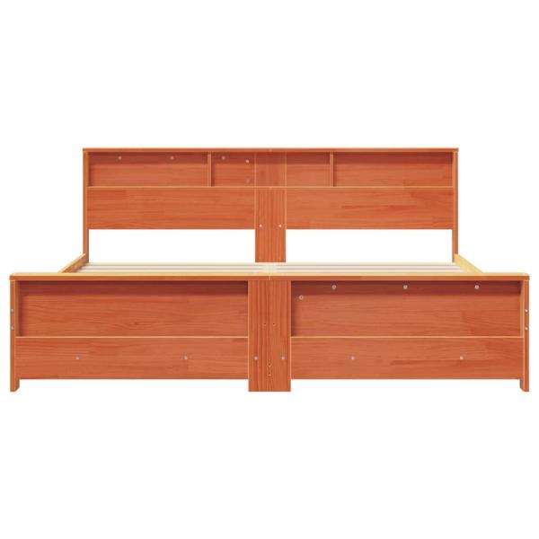 Bettgestell Wachsbraun 200 x 200 cm Massivholz Kiefer