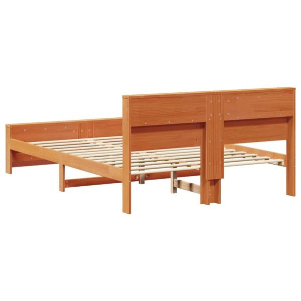 Bettgestell Wachsbraun 160 x 200 cm Massivholz Kiefer