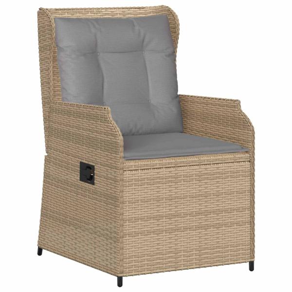 Gartenbank mit Kissen 2 pcs Beige Poly Rattan