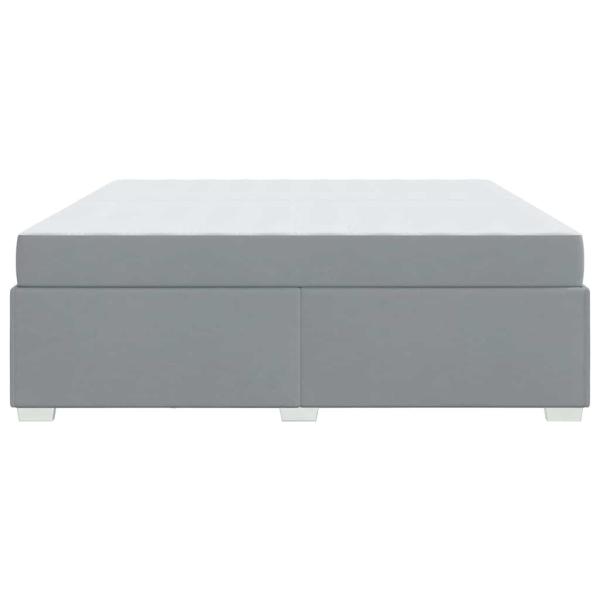 Bettgestell Hellgrau 200 x 200 cm Stoff