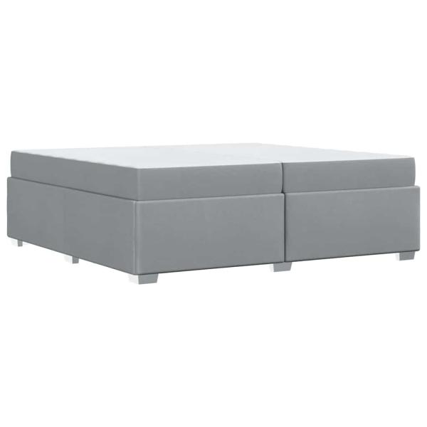 Bettgestell Hellgrau 200 x 200 cm Stoff