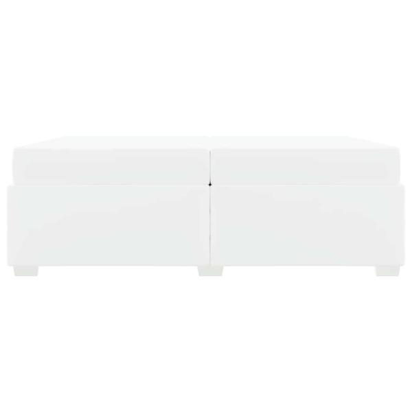 Bettgestell Weiß 200 x 200 cm Kunstleder