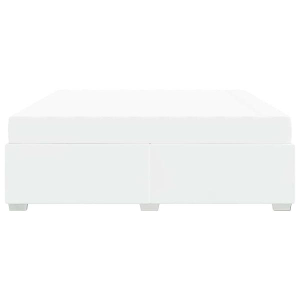 Bettgestell Weiß 200 x 200 cm Kunstleder
