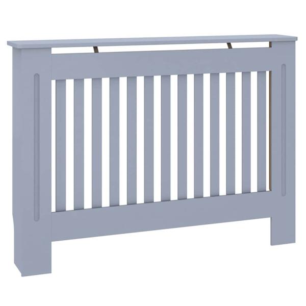Heizkörperabdeckung 2 pcs Grau 112 x 19 x 81.5 cm Holzwerkstoff