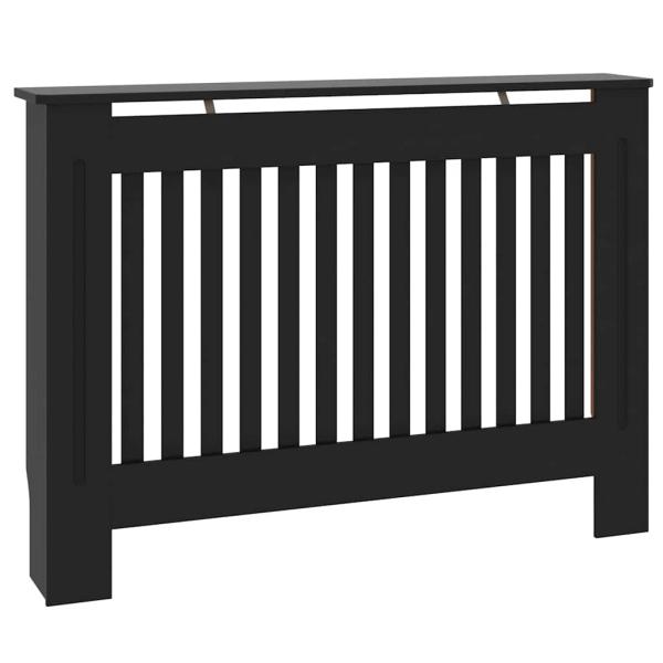 Heizkörperabdeckung 2 pcs Schwarz 112 x 19 x 81.5 cm