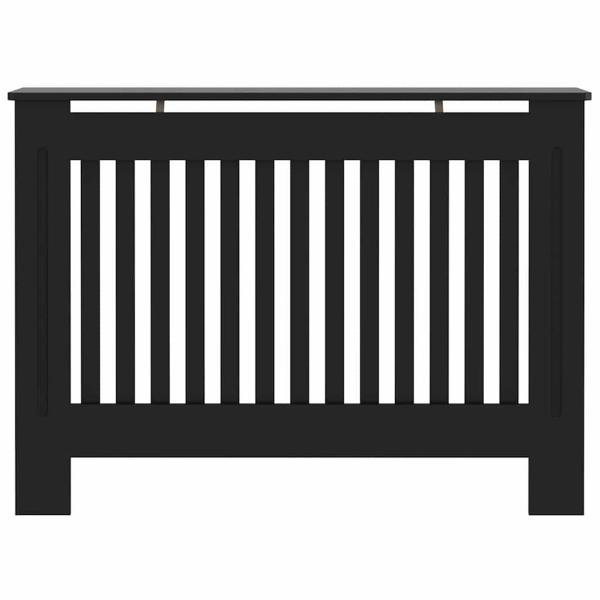 Heizkörperabdeckung 2 pcs Schwarz 112 x 19 x 81.5 cm