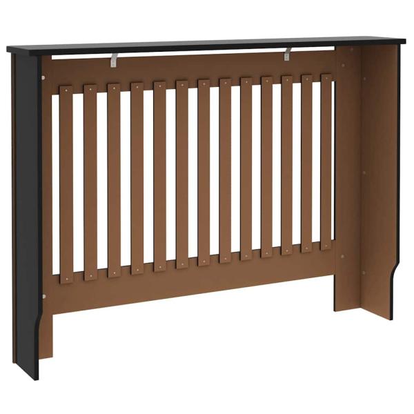 Heizkörperabdeckung 2 pcs Schwarz 112 x 19 x 81.5 cm