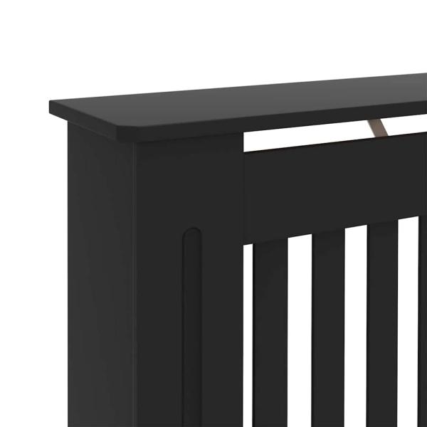 Heizkörperabdeckung 2 pcs Schwarz 112 x 19 x 81.5 cm