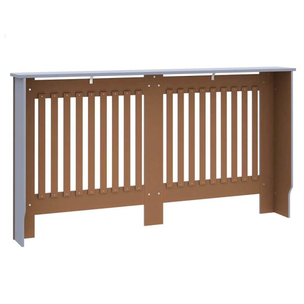Heizkörperabdeckung 2 pcs Grau 152 x 19 x 81.5 cm Holzwerkstoff