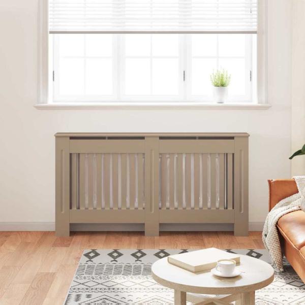 Heizkörperabdeckung 2 pcs Braun 152 x 19 x 81.5 cm