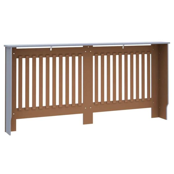 Heizkörperabdeckung 2 pcs Grau 172 x 19 x 81.5 cm Holzwerkstoff