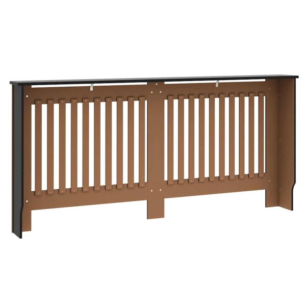 Heizkörperabdeckung 2 pcs Schwarz 172 x 19 x 81.5 cm