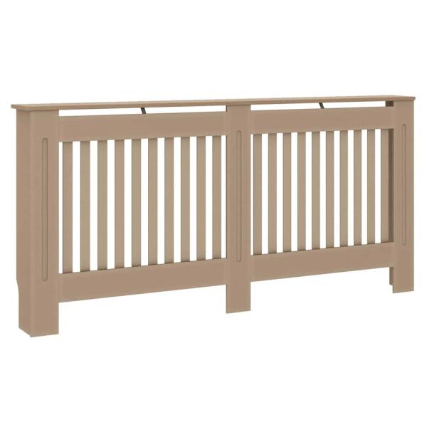 ARDEBO.de - Heizkörperabdeckung 2 pcs Braun 172 x 19 x 81.5 cm