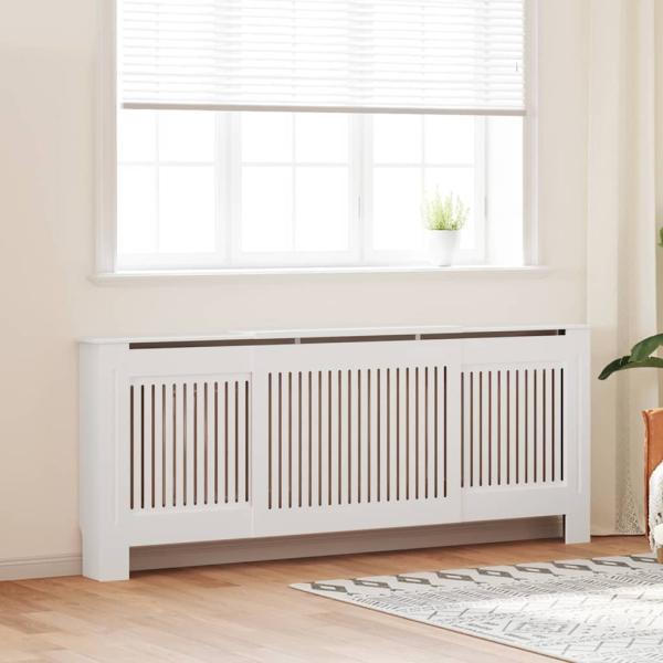 ARDEBO.de - Heizkörperabdeckung 2 pcs Weiß (142-205) x 20.5 x 81.5 cm
