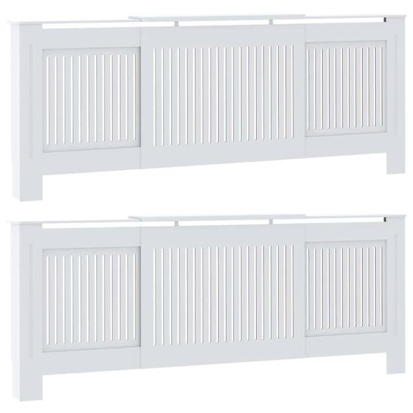 Heizkörperabdeckung 2 pcs Weiß (142-205) x 20.5 x 81.5 cm