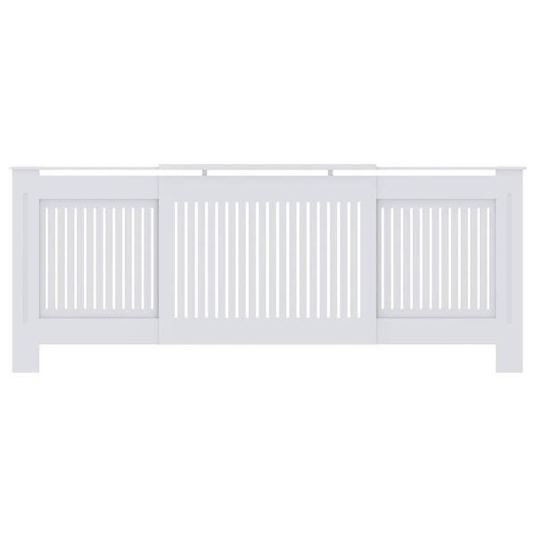 Heizkörperabdeckung 2 pcs Weiß (142-205) x 20.5 x 81.5 cm